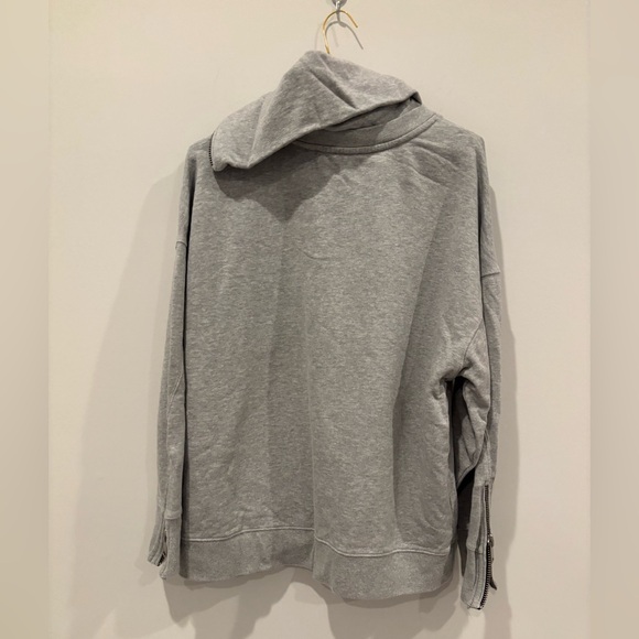 All Saints Bella Gray Sweatshirt with Zipper Detail. Size small - Picture 4 of 10